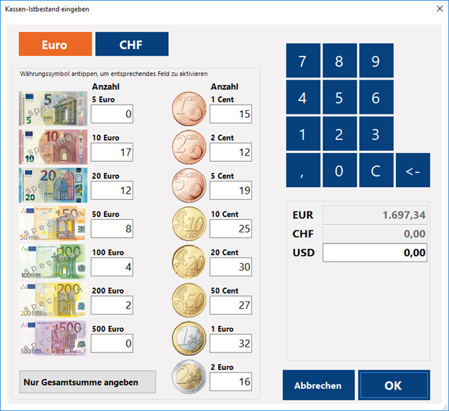 Bedienerabrechnung_Kassen-Ist-Bestand_eingeben