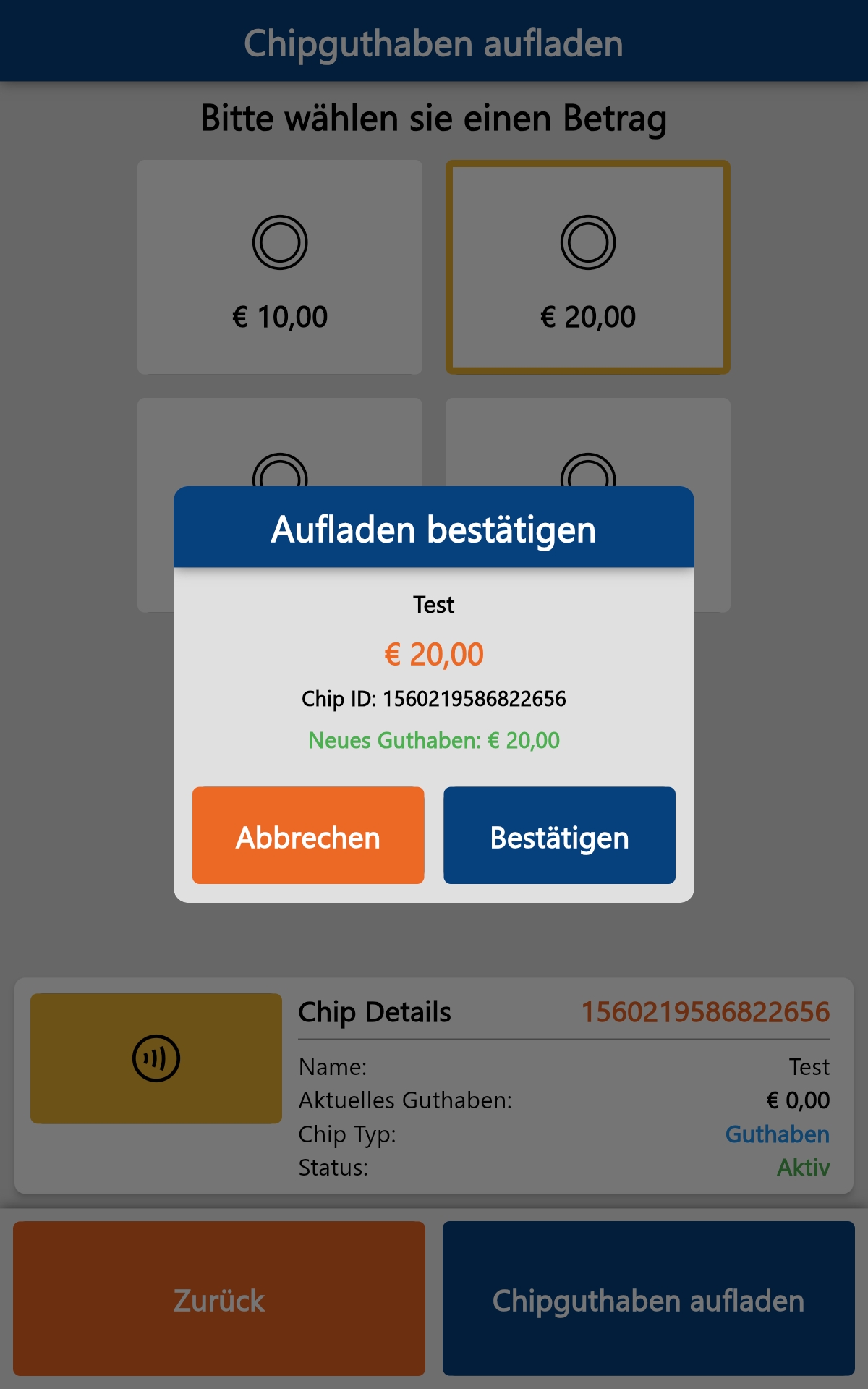 Chipaufladen_Chipanhalten