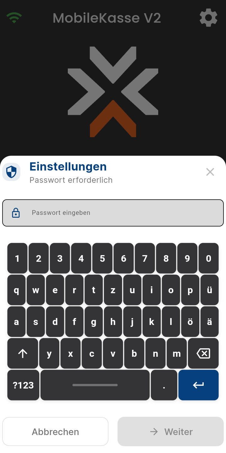 MobileKasse Settings