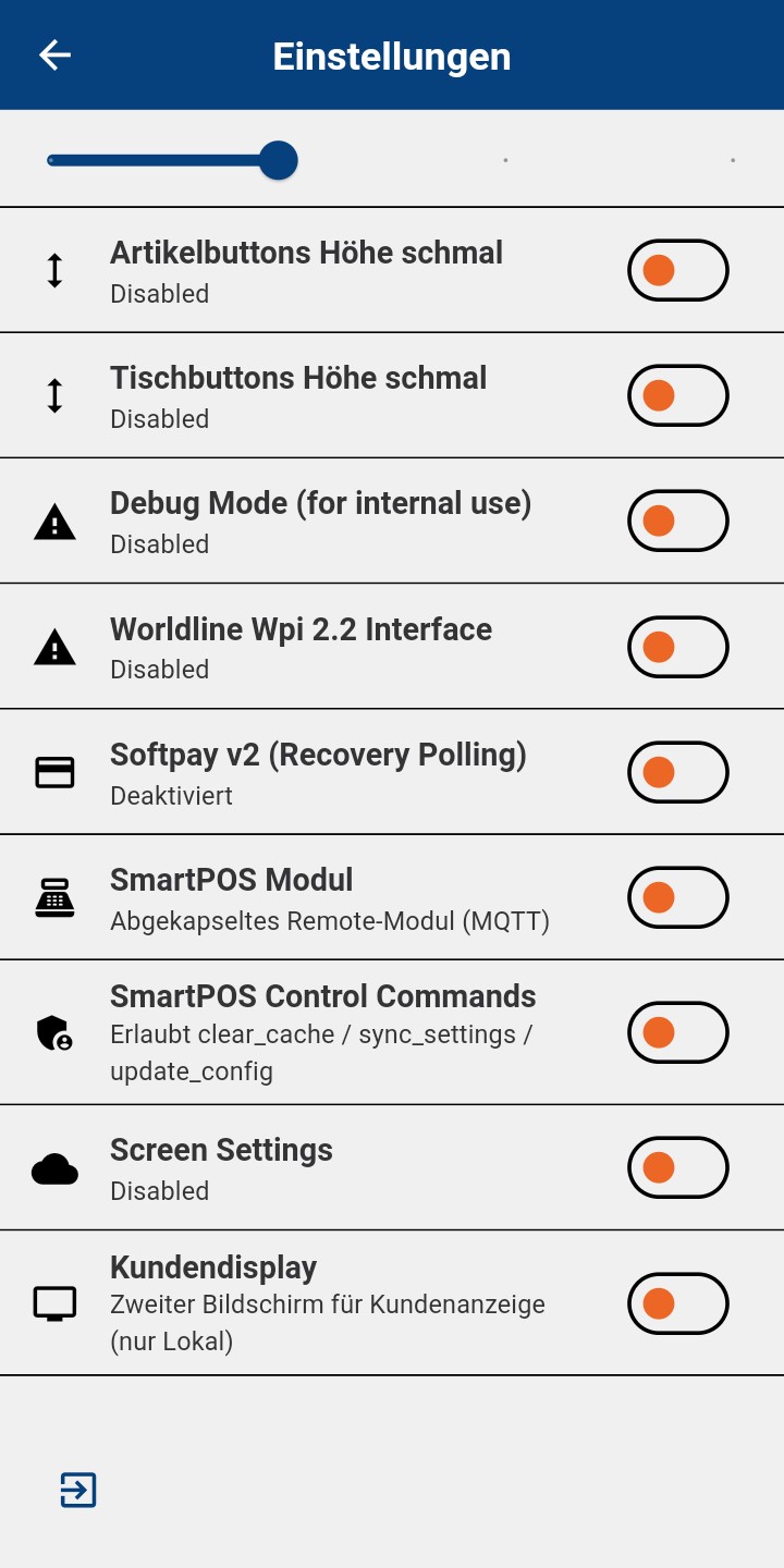 MobileKasse Settings