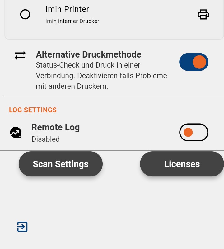 MobileKasse Settings