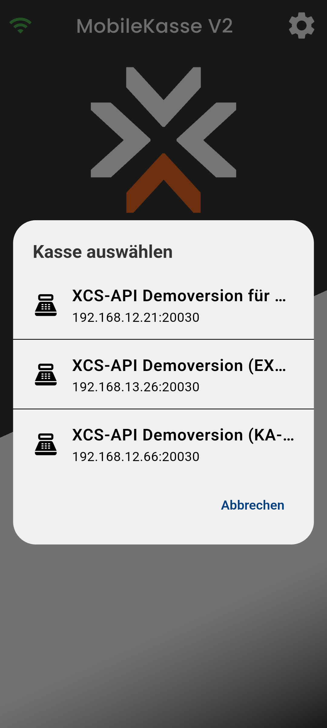 MobileKasse Settings