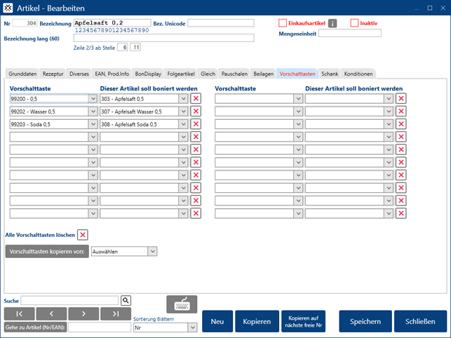 Stammdaten-Artikel_Vorschalttasten