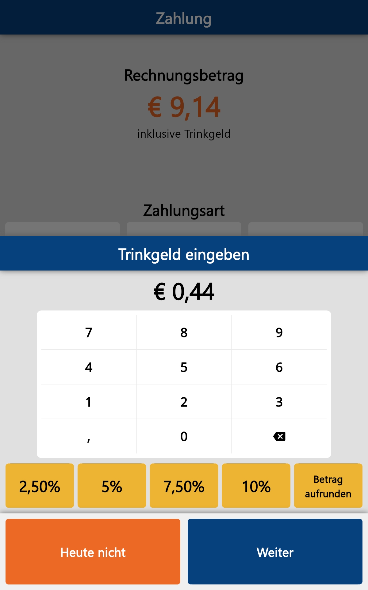 Tip-Eingabe