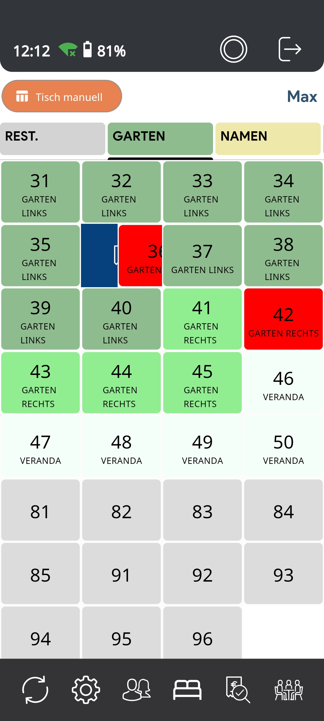 Geste Rechungsansicht