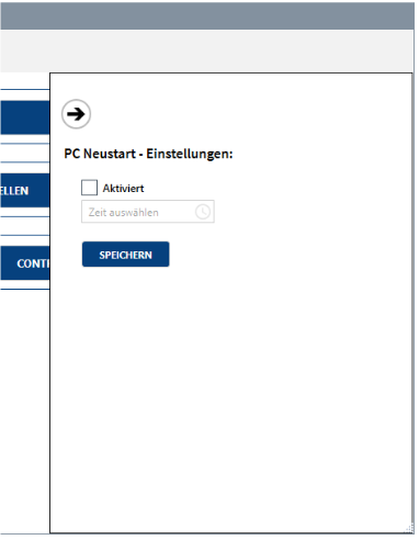 CC Client Extras PC-Neustart Menü
