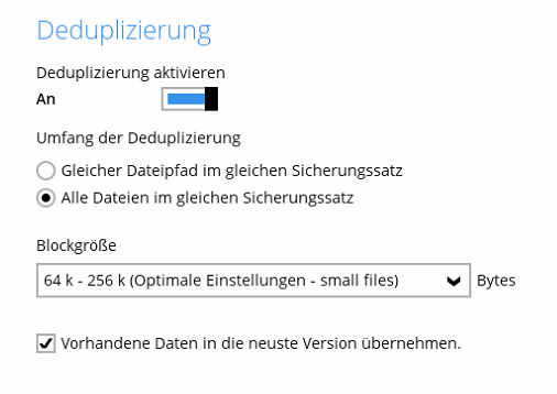 Deduplizierung